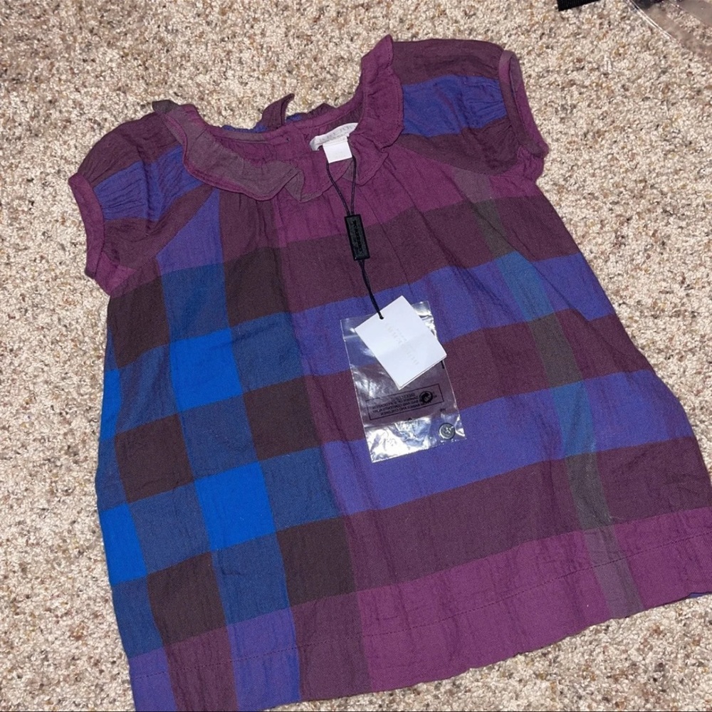 Burberry plaid tunic top